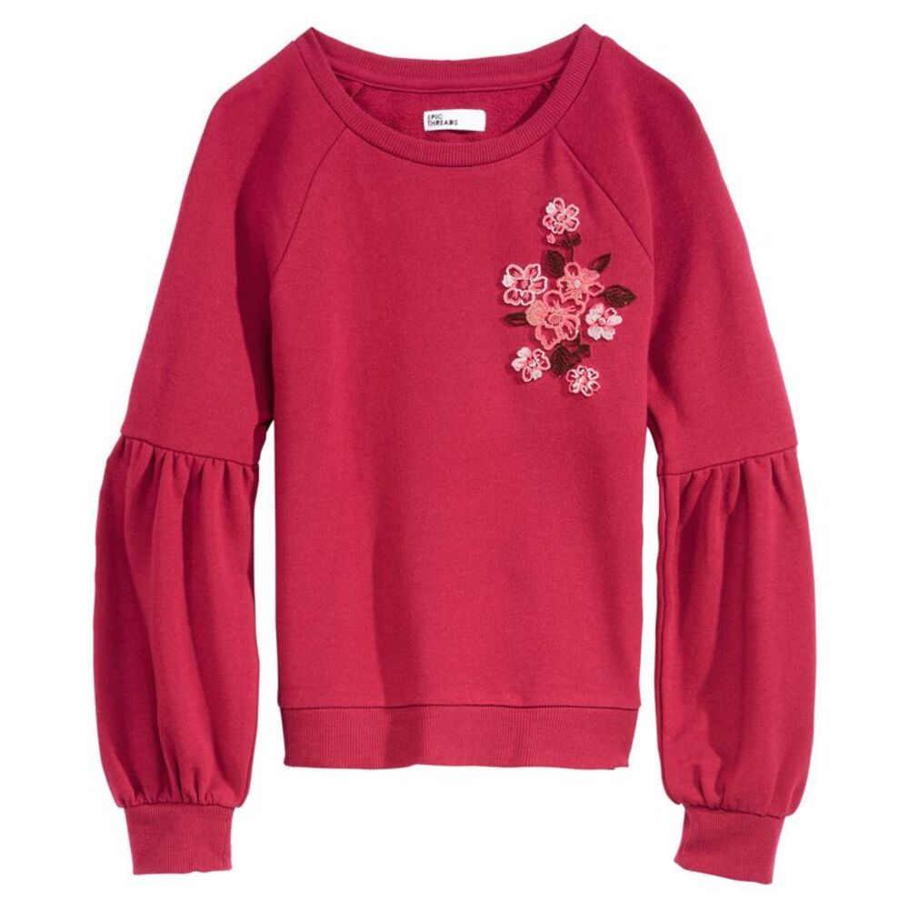 Epic Threads Big Girls Graphic Print Floral Sweatshirt